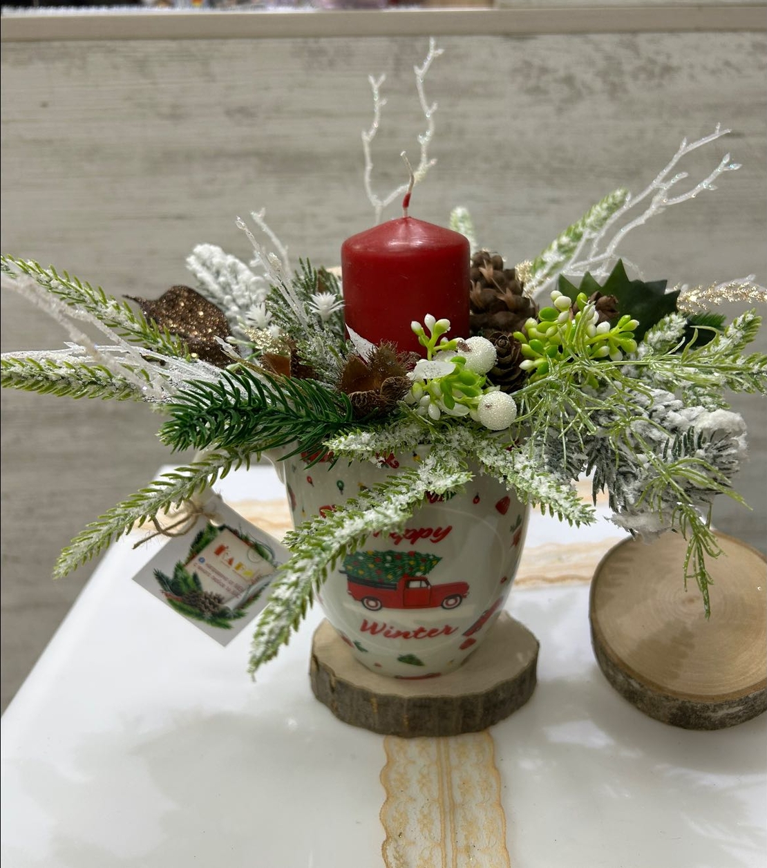 КОЛЕДНИ свещници в чаша /дебела свещ