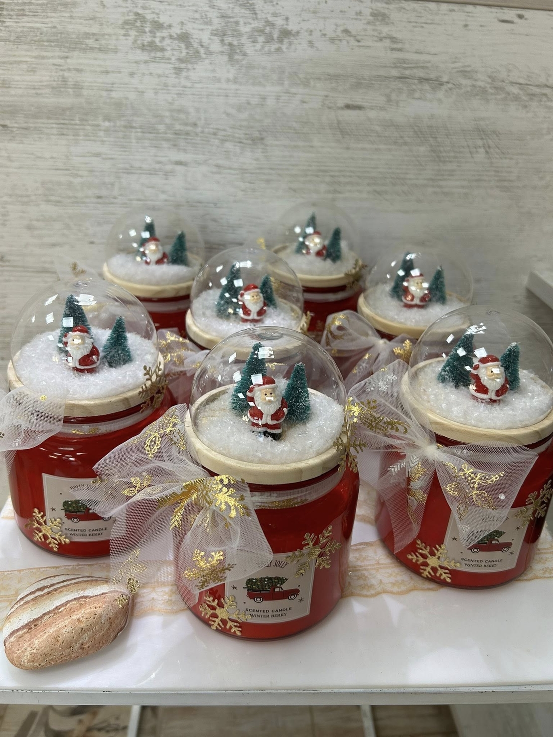 Ароматна КОЛЕДНА свещ - преспапие