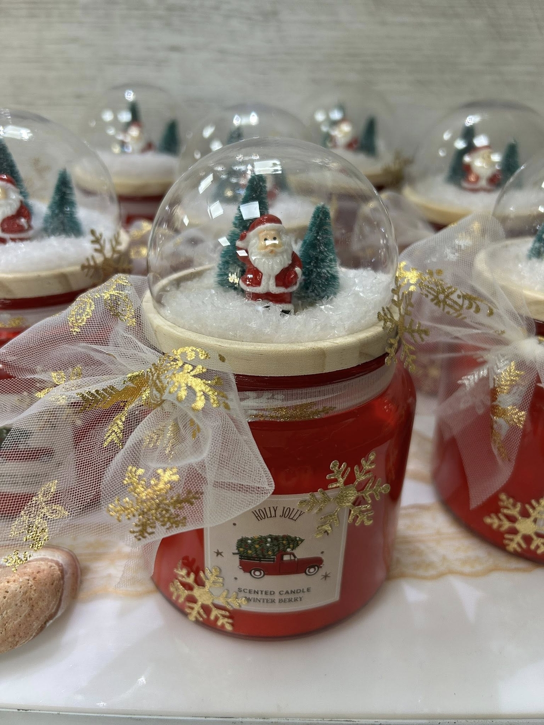 Ароматна КОЛЕДНА свещ - преспапие