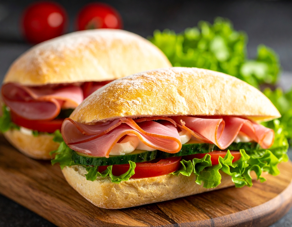 МИНИ ЧАБАТА С ПРАЖКА ШУНКА - 20 БР.