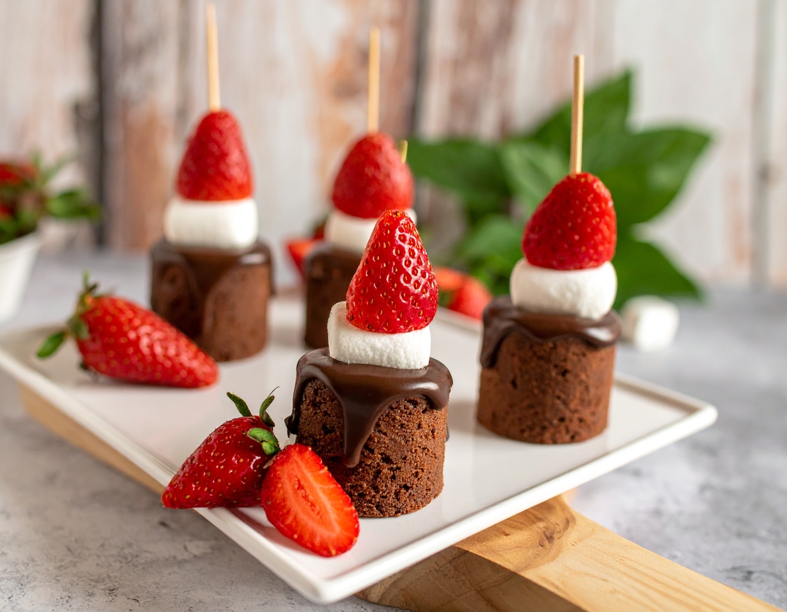 МИНИ ШОКО КЕЙК С МАРШМЕЛОЙ И ЯГОДИ - 20 БР.