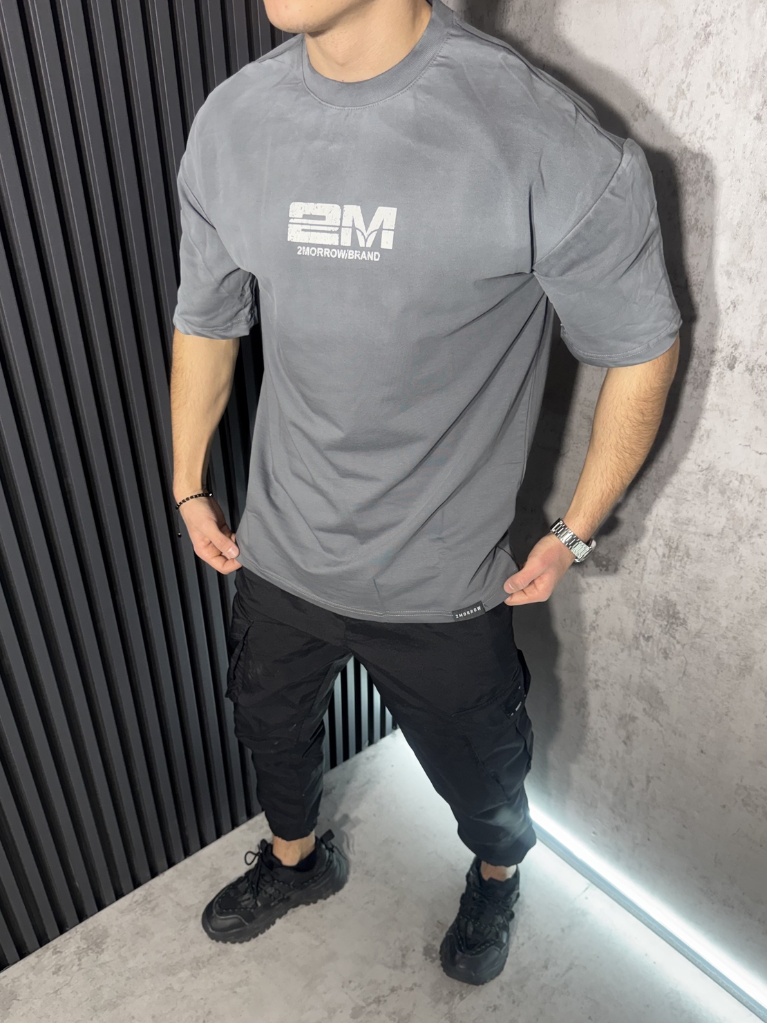 Тениска Сива с Надписи