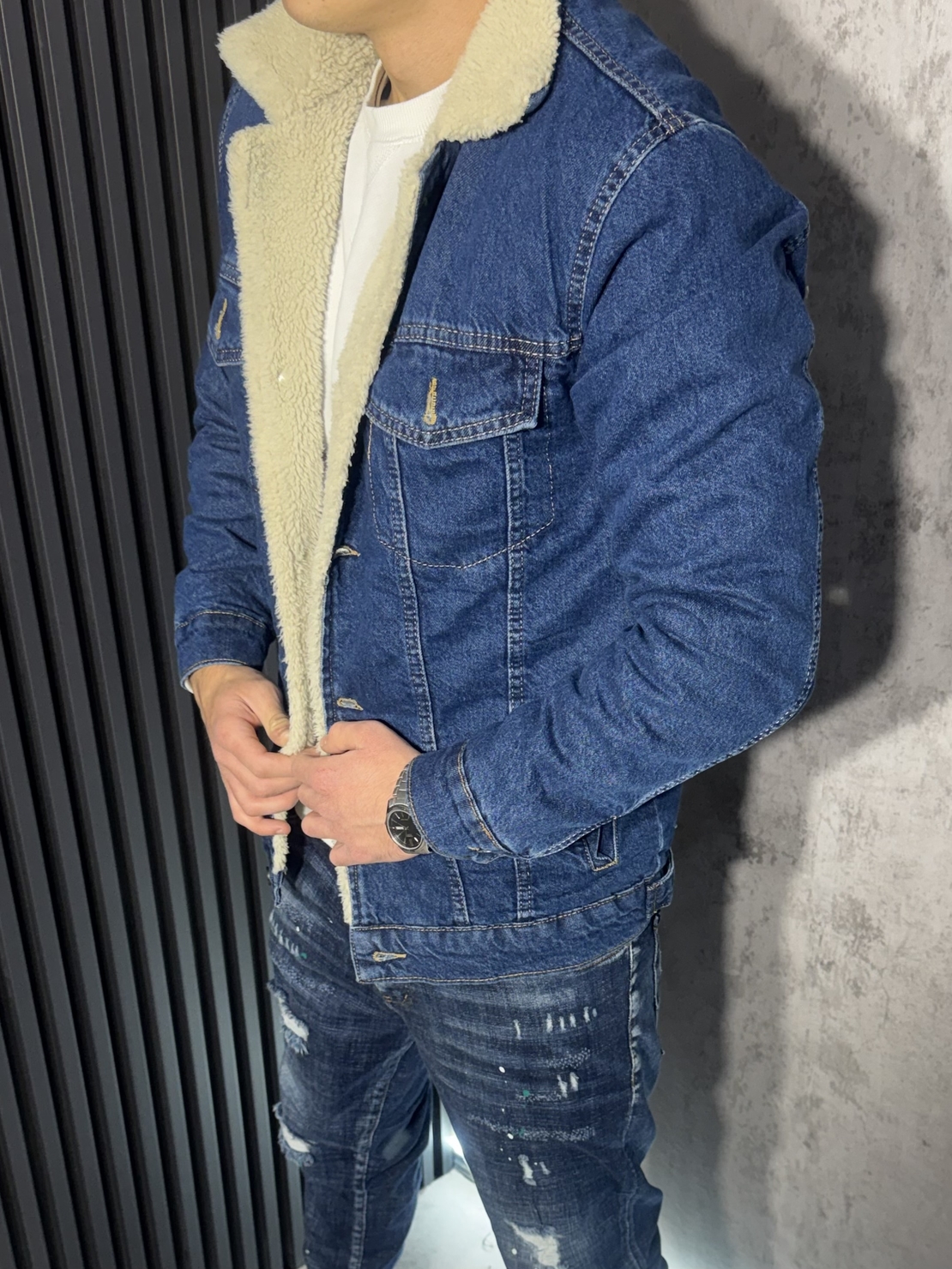 Мъжко Дънково Яке с Пух