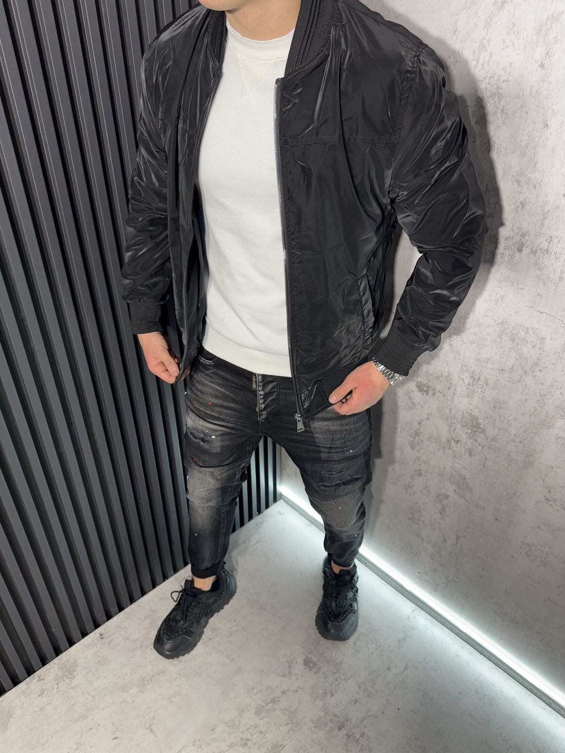 Мъжко Пролетно Яке в Черно