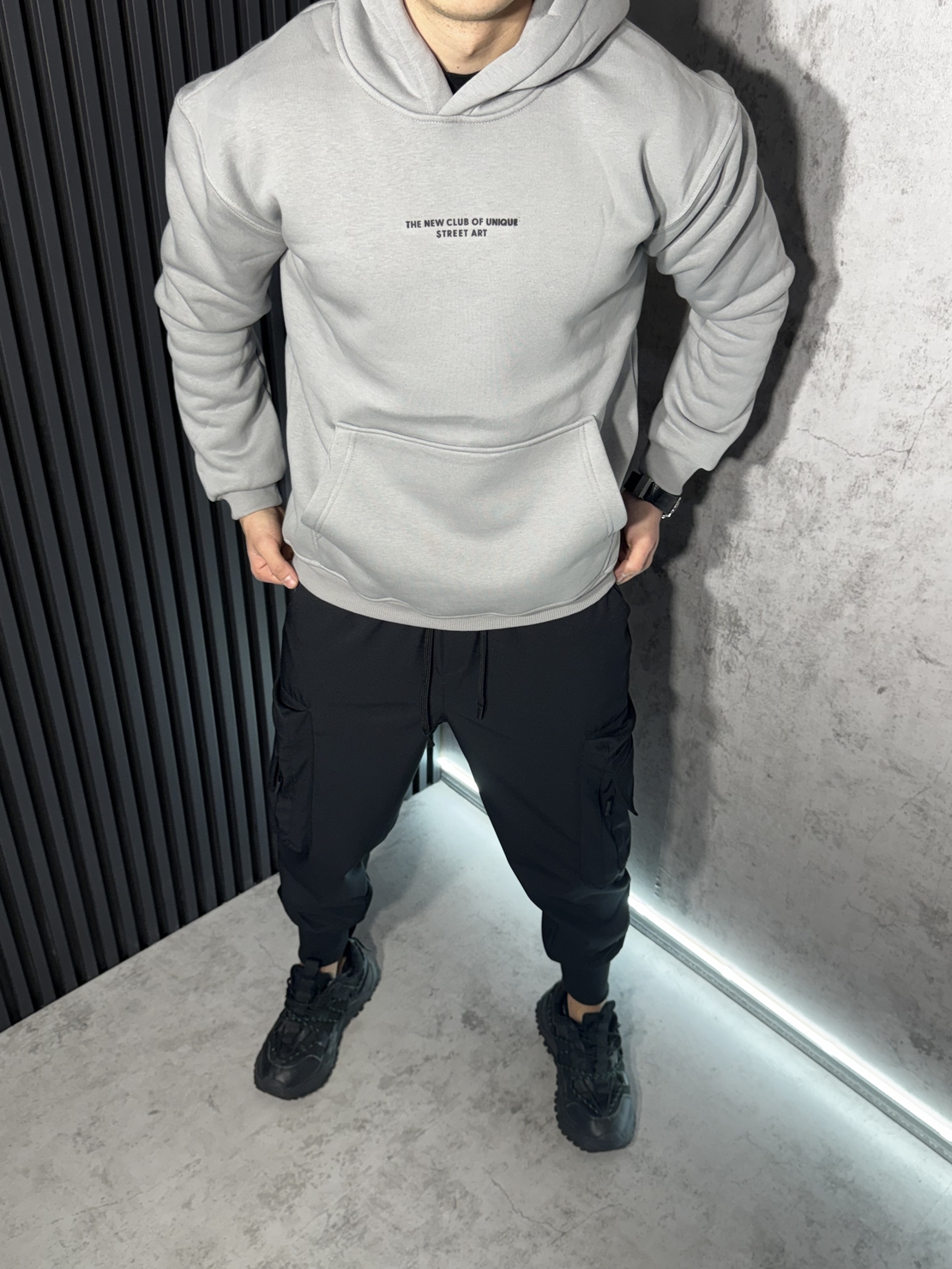 Мъжки Суичър в Сиво