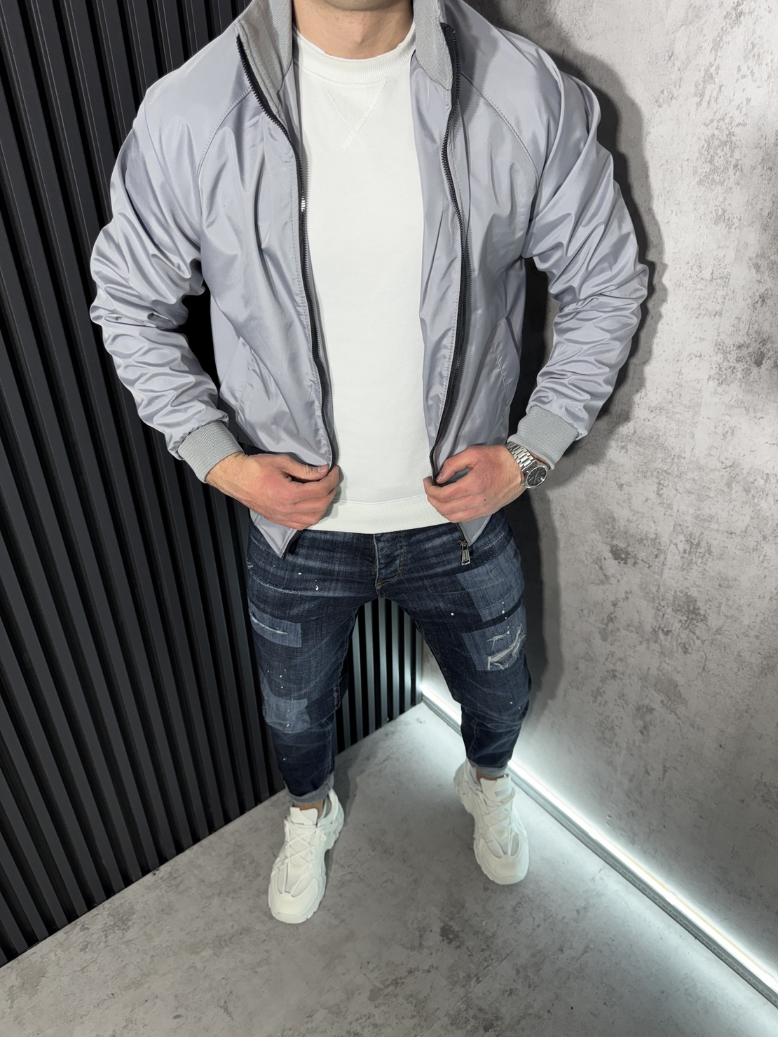 Мъжко Пролетно Яке с Висока Яка