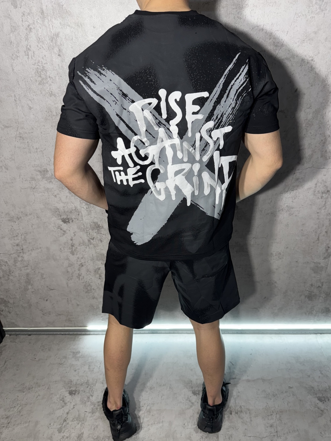 Мъжки Къс Екип с с Щампа