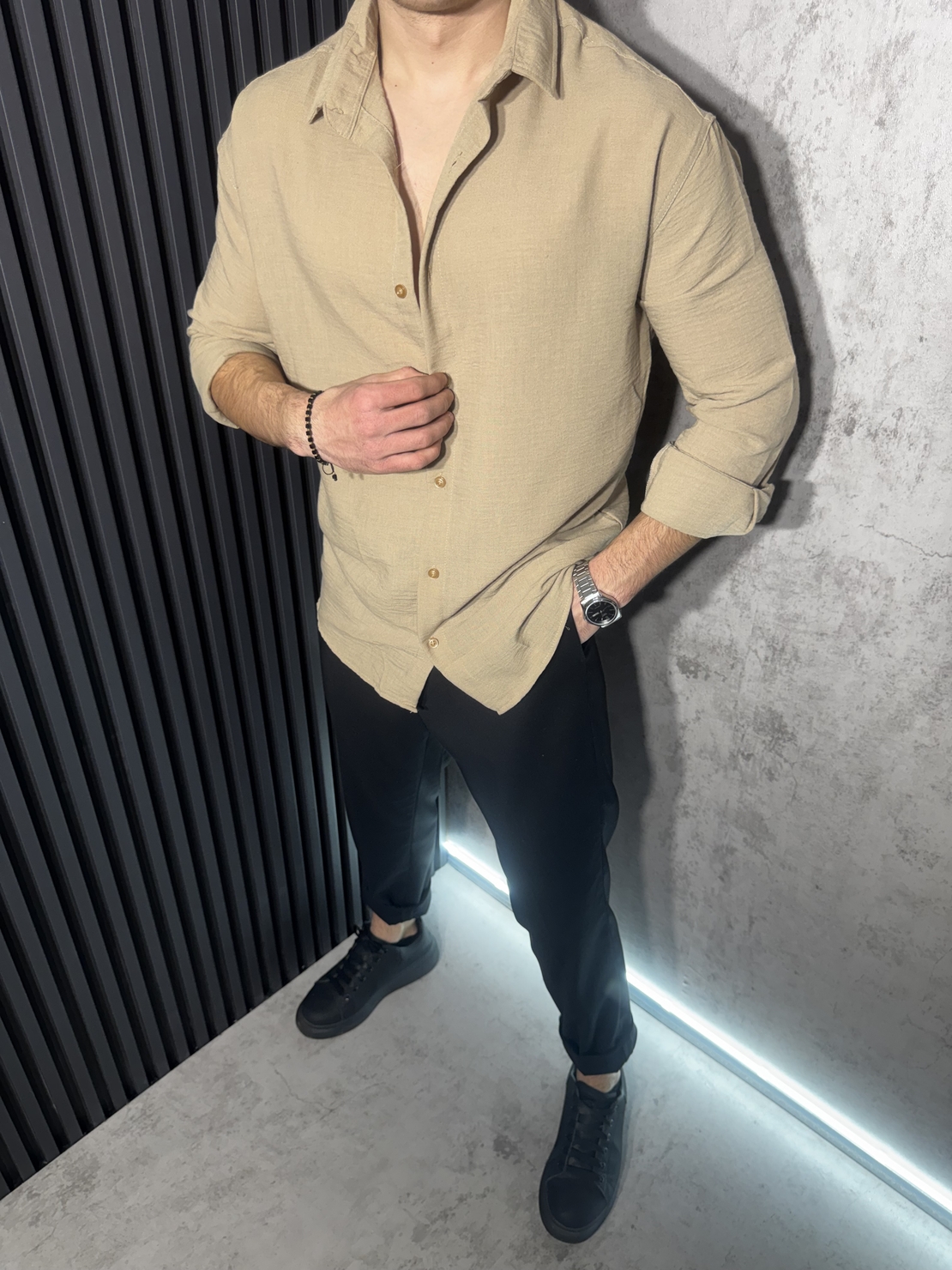 Ленена Риза в Карамелен Цвят