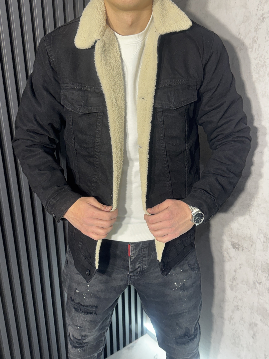 Мъжко Дънково Яке с Пух