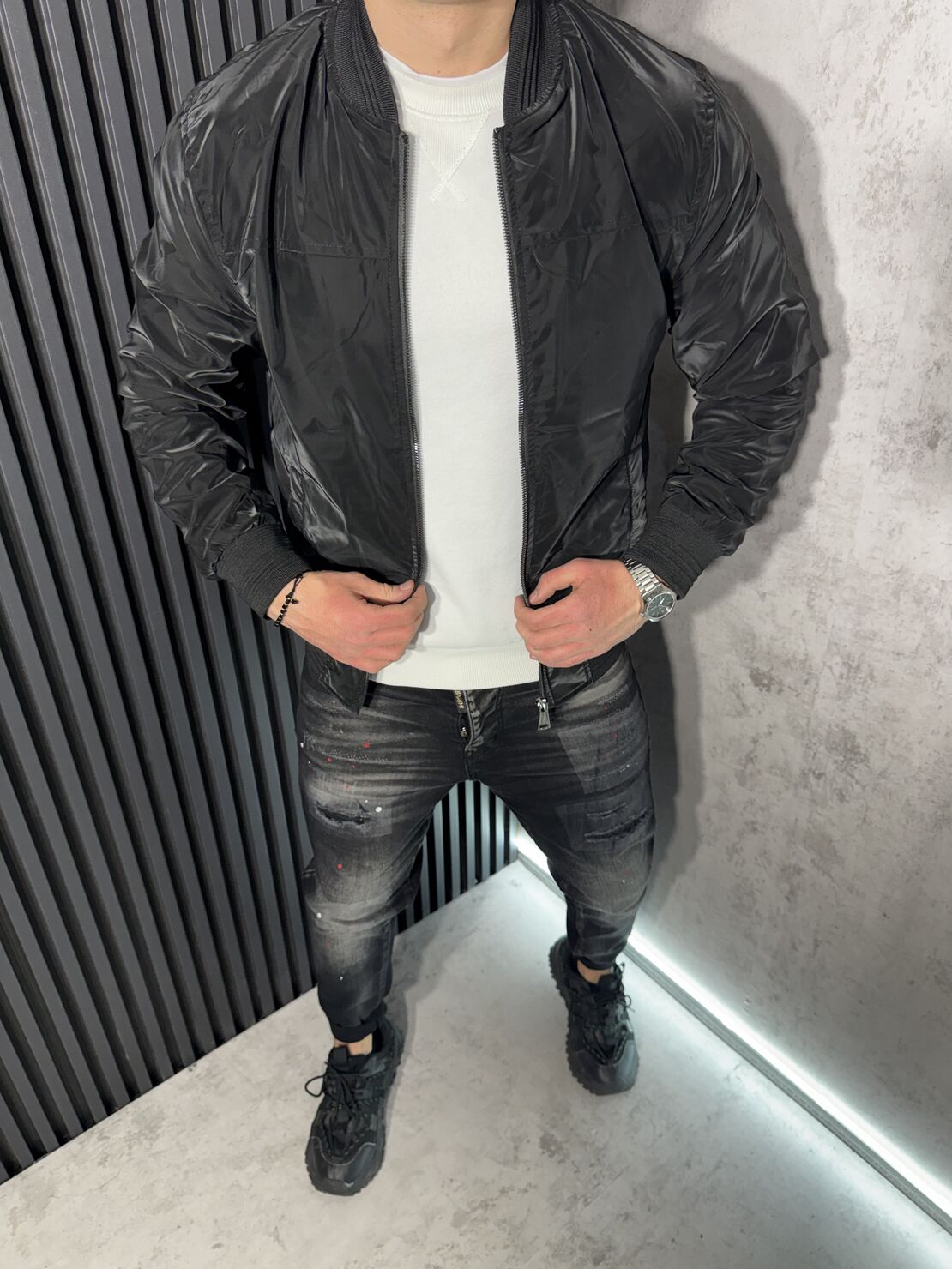 Мъжко Пролетно Яке в Черно