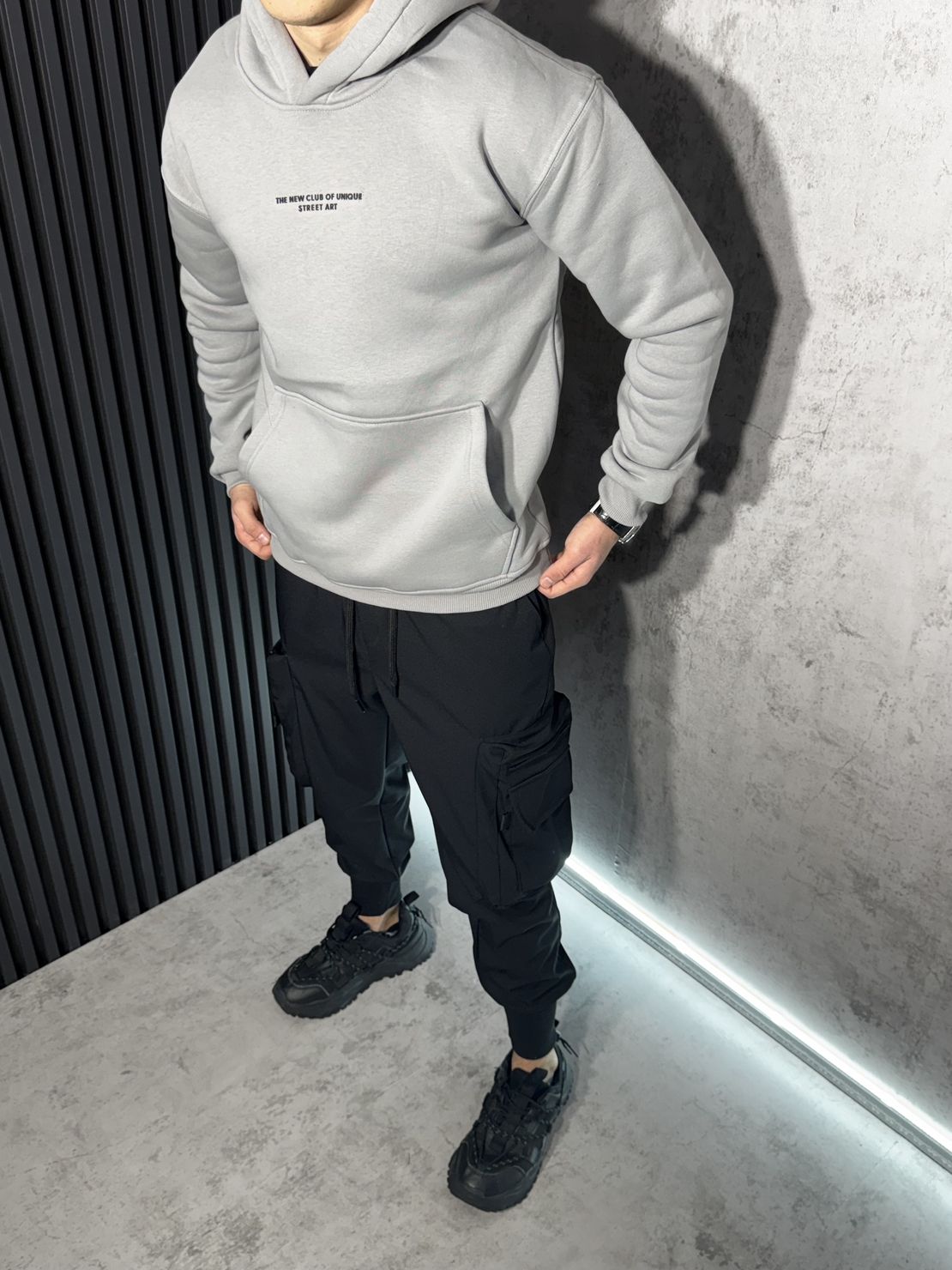 Мъжки Суичър в Сиво