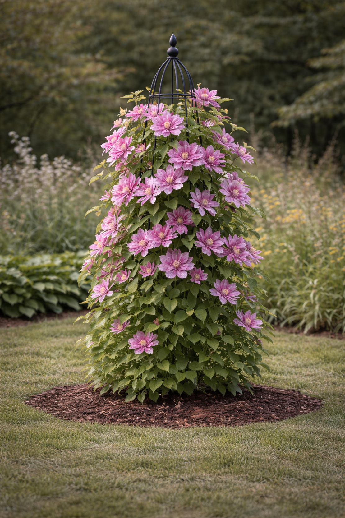 Клематис (хибриден сорт) Clematis spp.