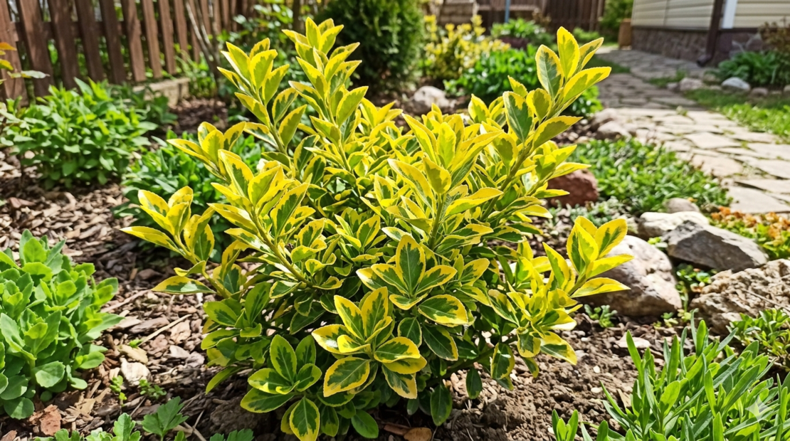 Евонимус ‘Aurea’ Euonymus japonicus ‘Aurea’