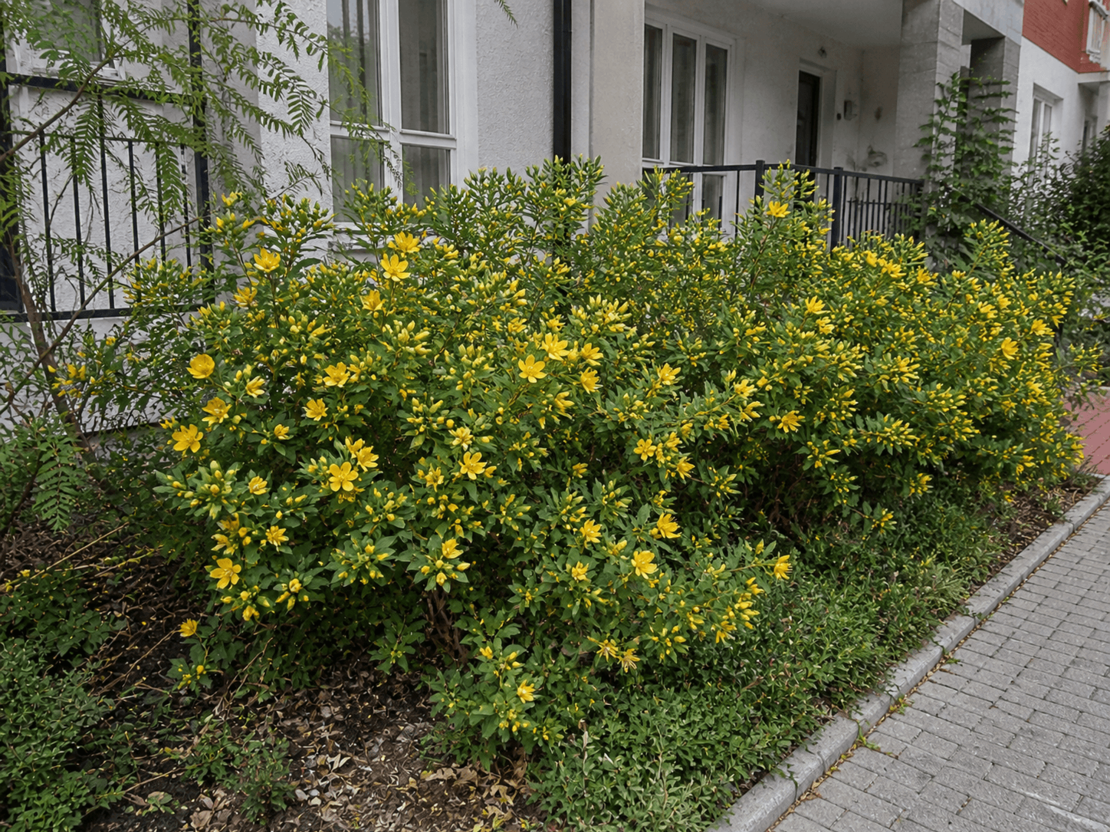 Хиперикум 'Жълт кантарион'  Hypericum calycinum