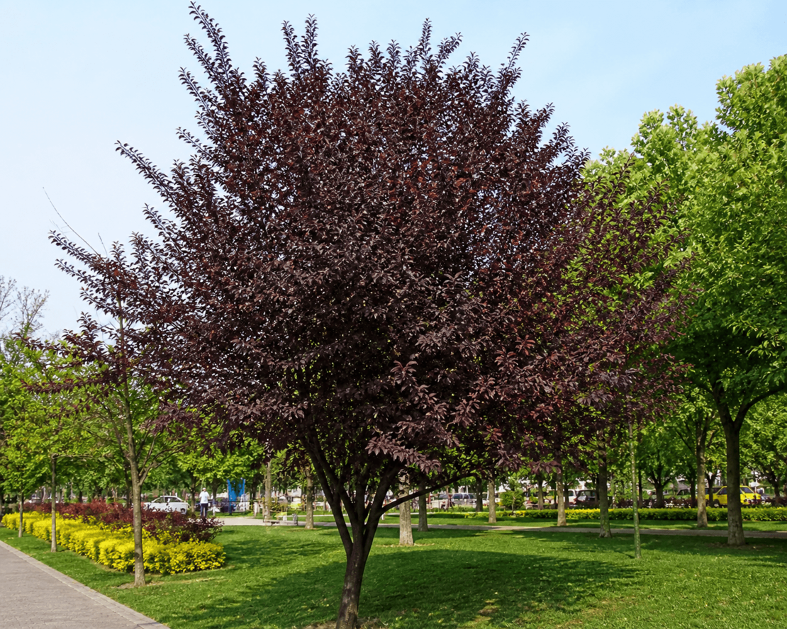 Червенолистна слива  ‘Nigra’ Prunus cerasifera ‘Nigra’