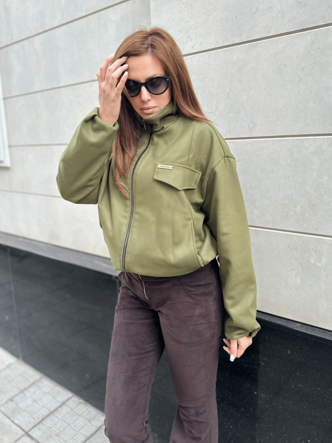 Вълнено яке – Маслинено зелено