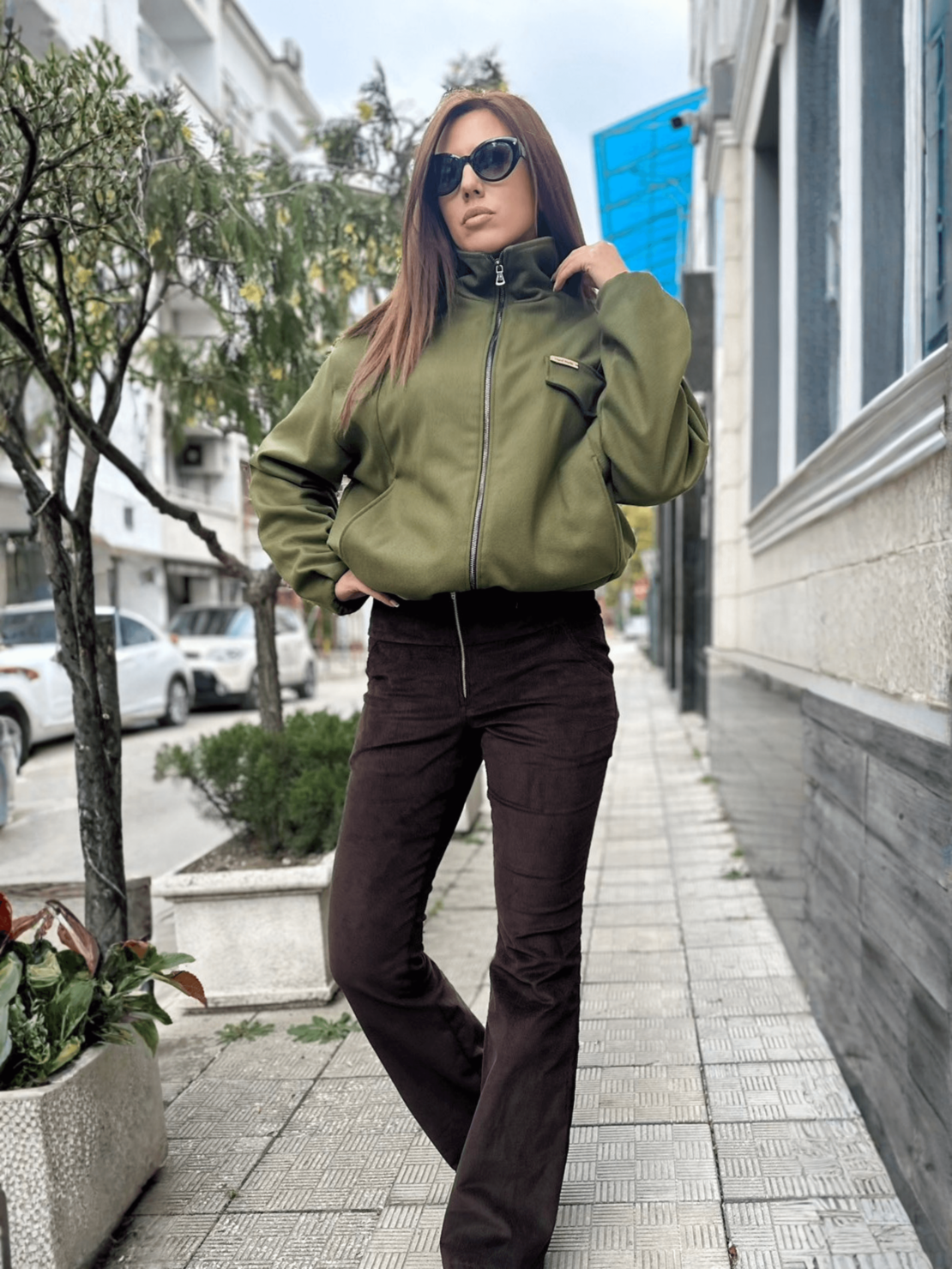 Панталон от фино кадифе – Кафяв Чарлстон