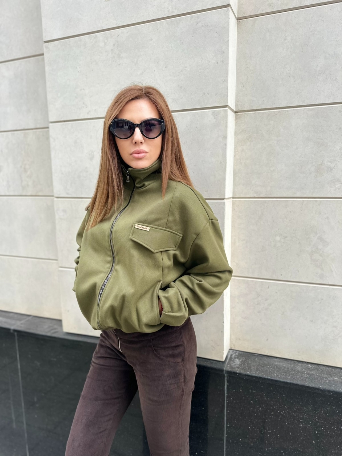 Панталон от фино кадифе – Кафяв Чарлстон