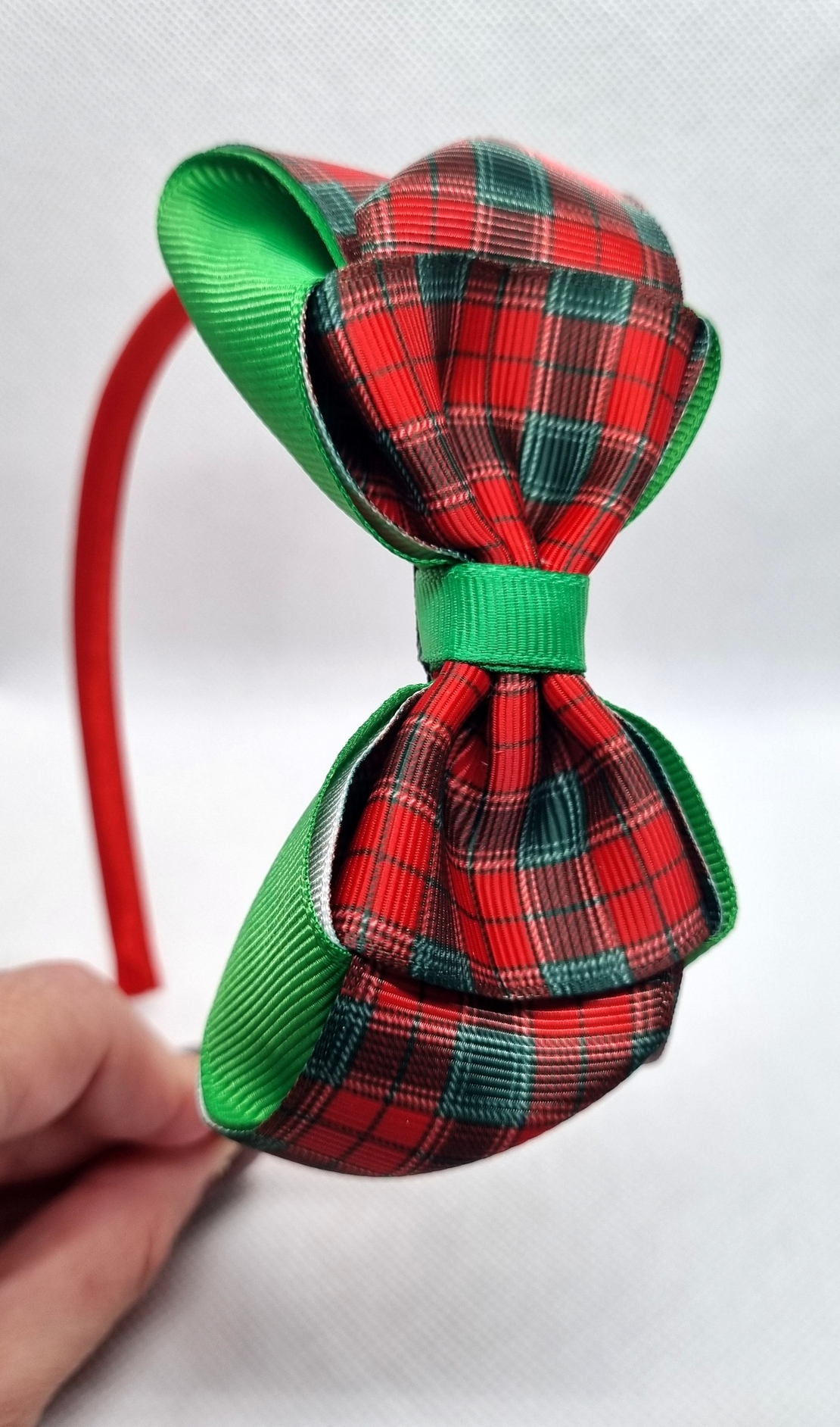 Диадема с коледна панделка |