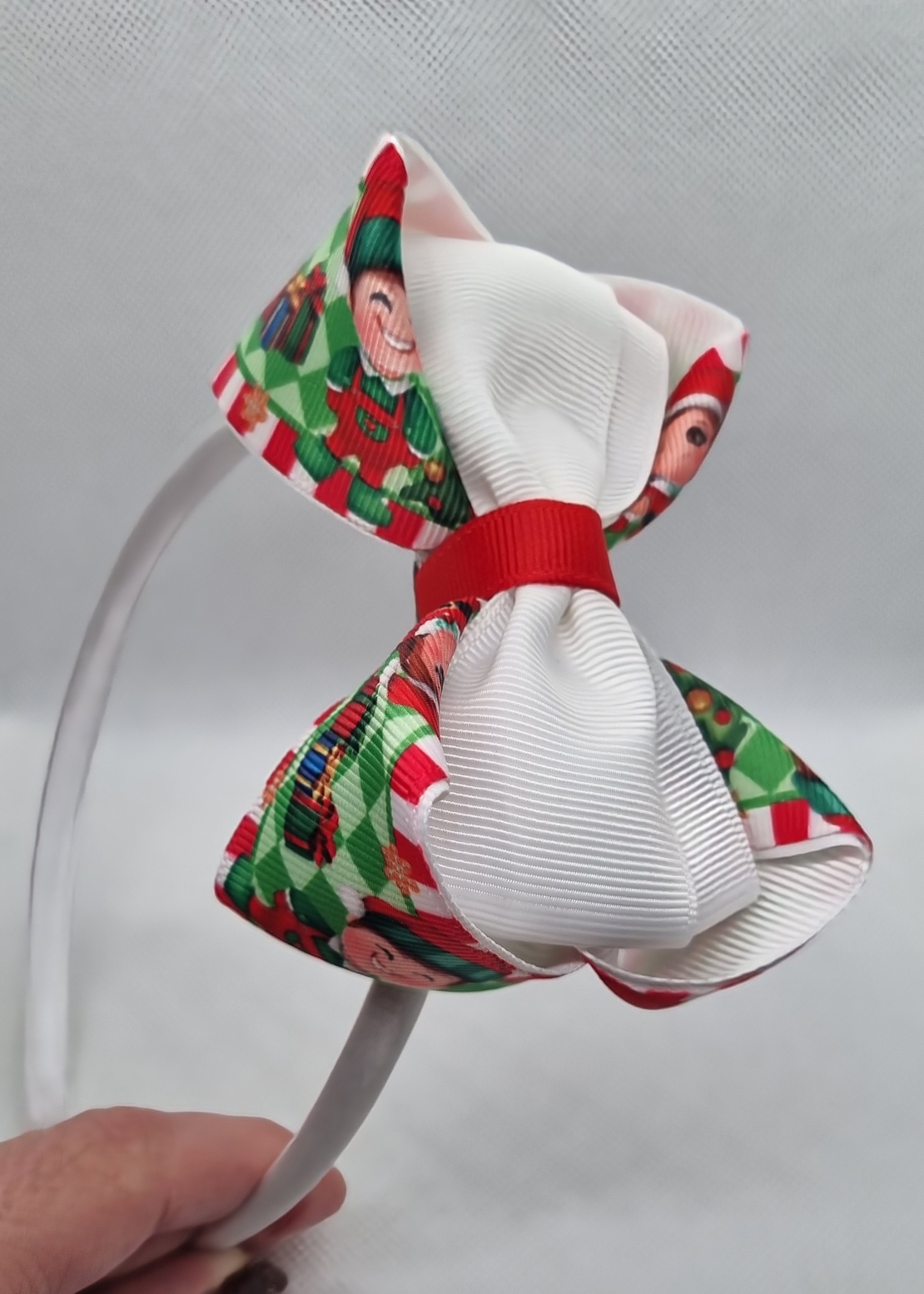 Диадема с коледна панделк