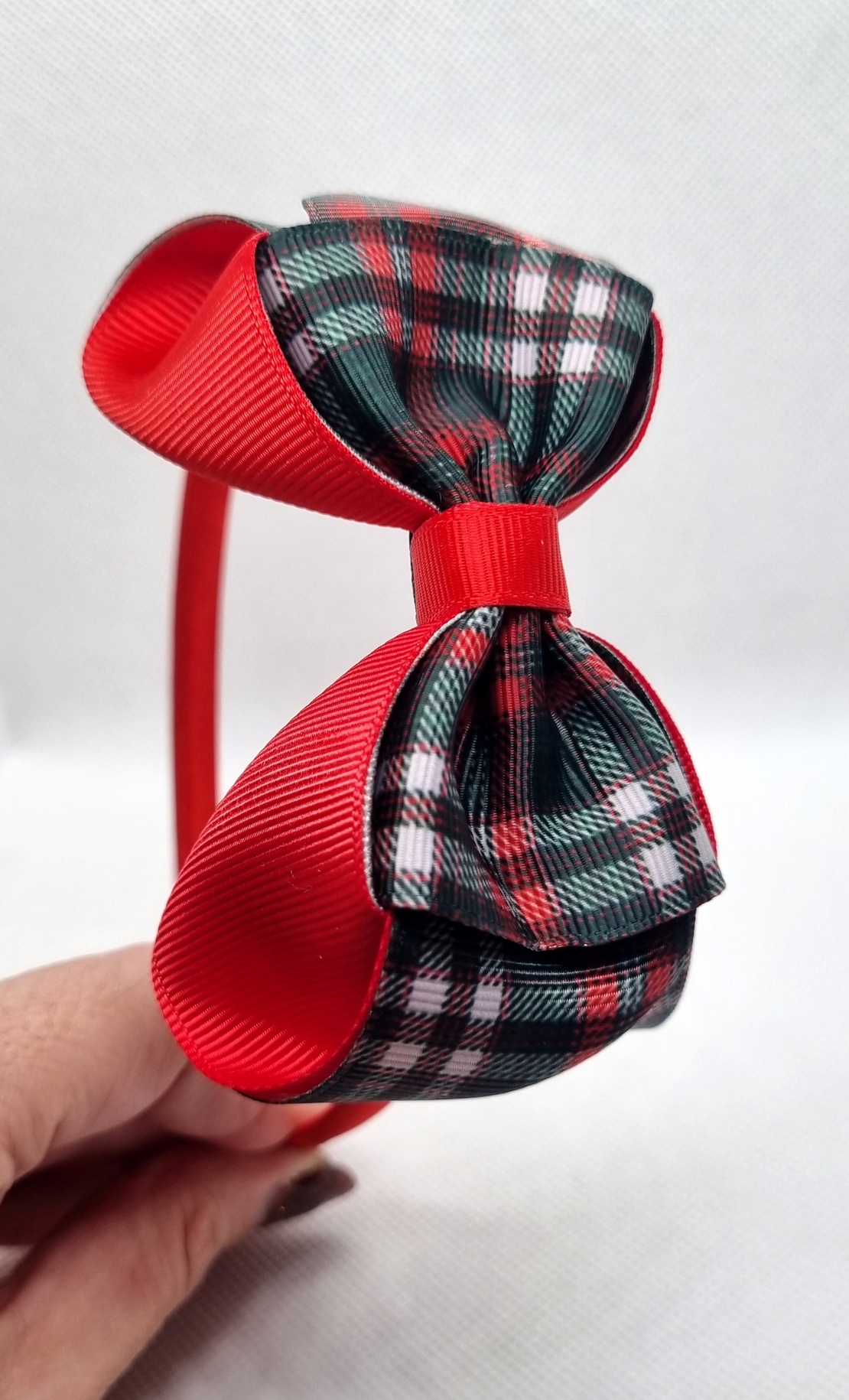 Диадема с коледна панделка |