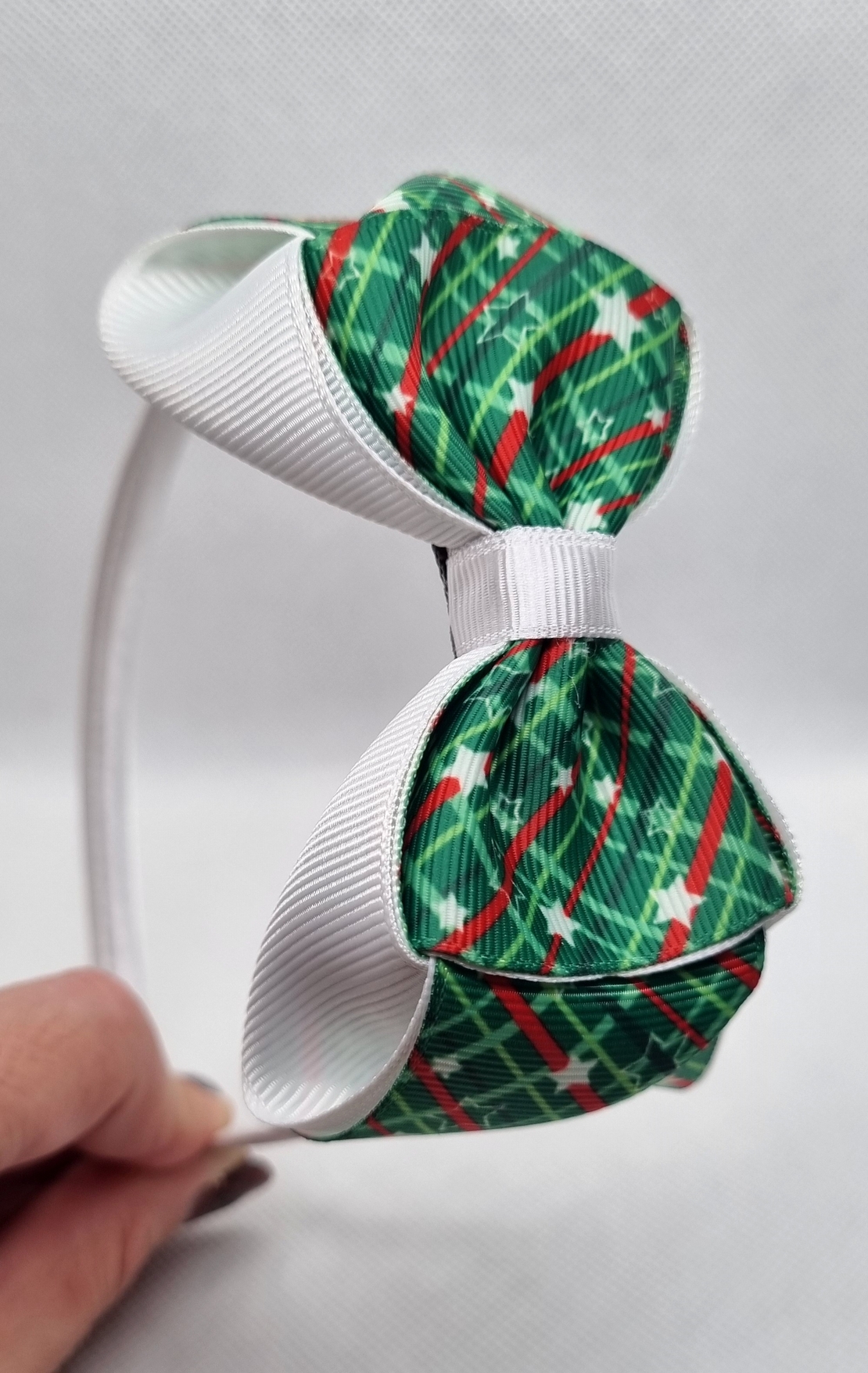 Диадема с коледна панделка |