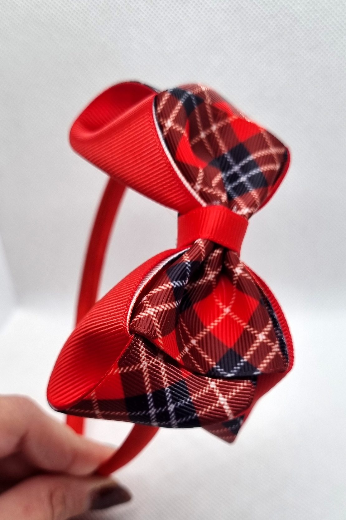 Диадема с коледна панделка |