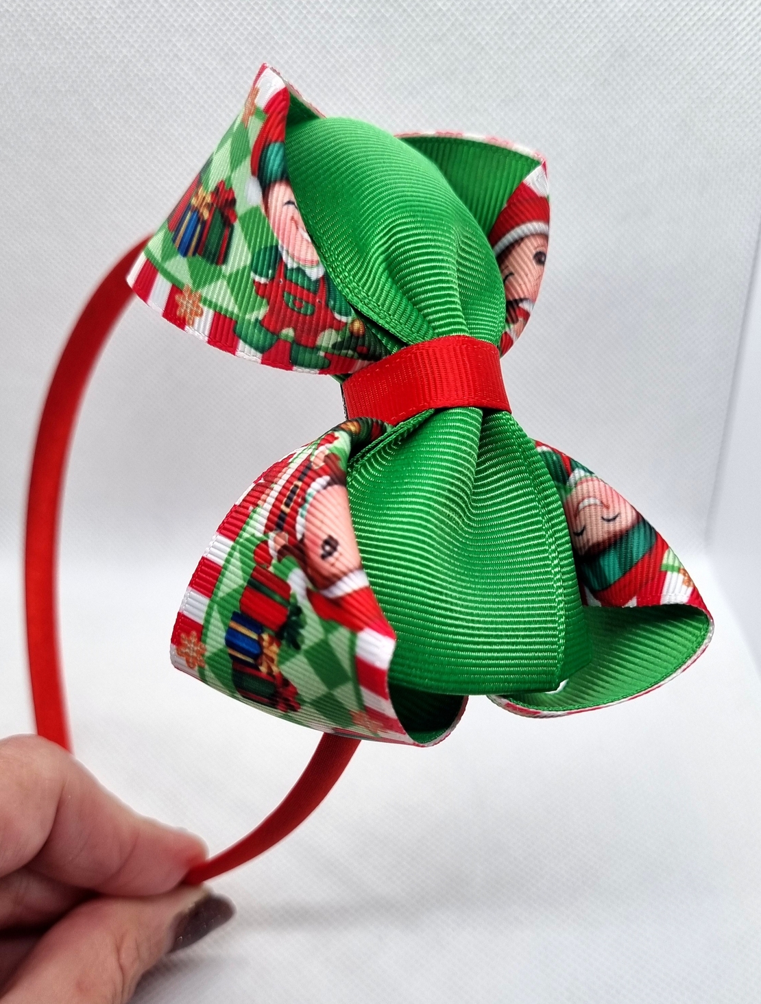 Диадема с коледна панделк