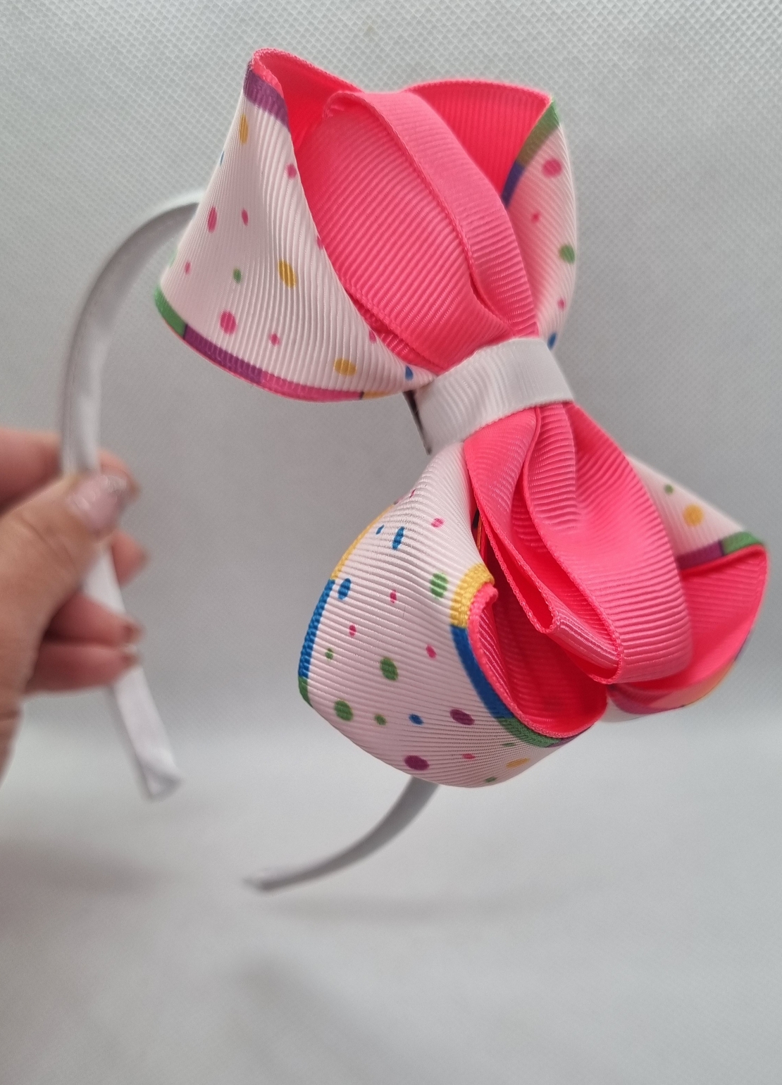 Ръчно изработен детскa диадемa с голяма панделка