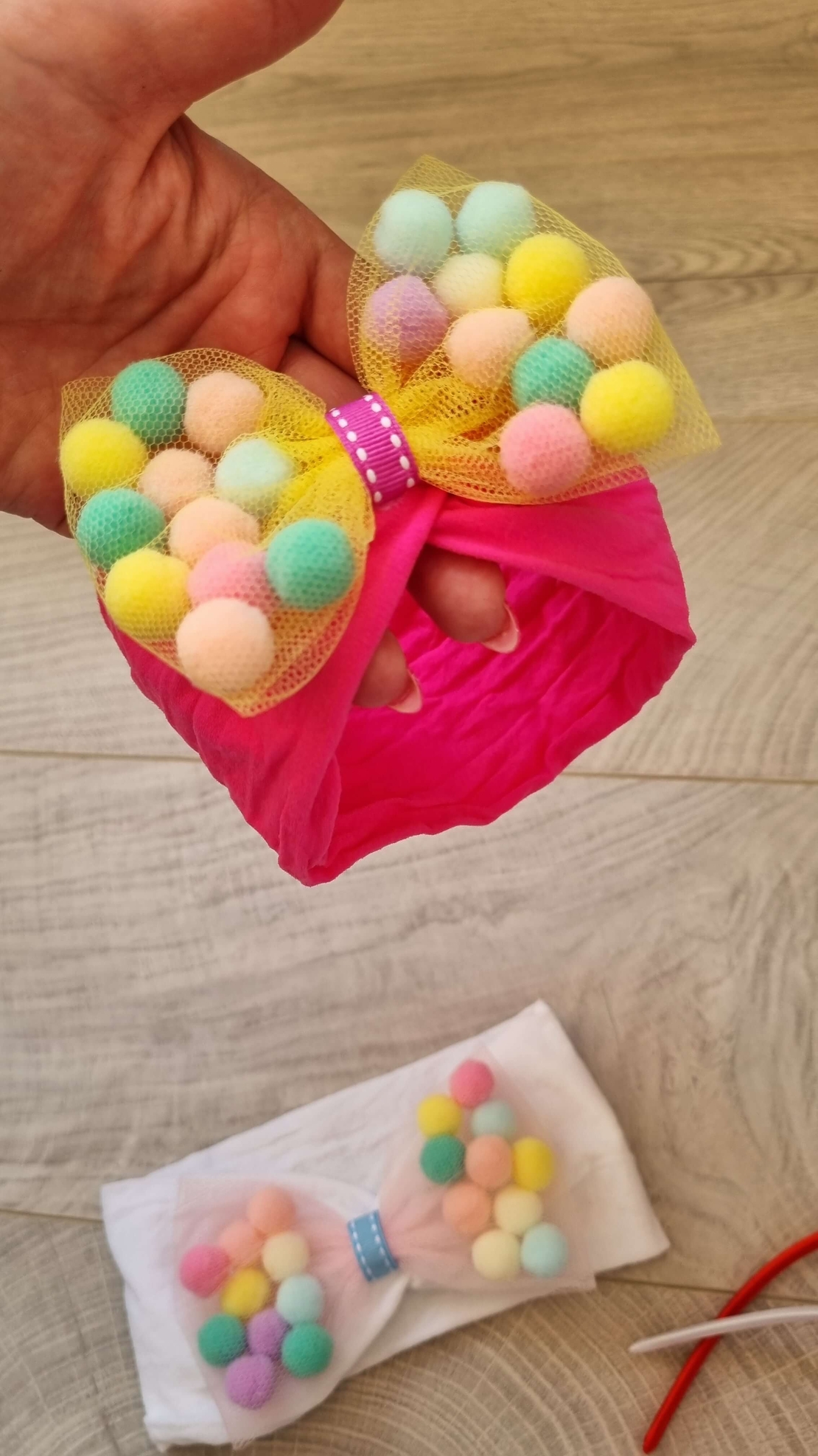 Бебешка лента тюрбан с панделка