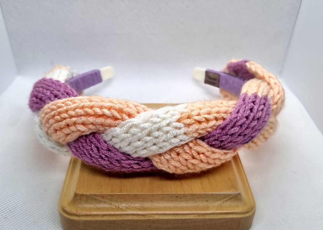 ДЕТСКА ДИАДЕМА ПЛЕТЕНА прежда