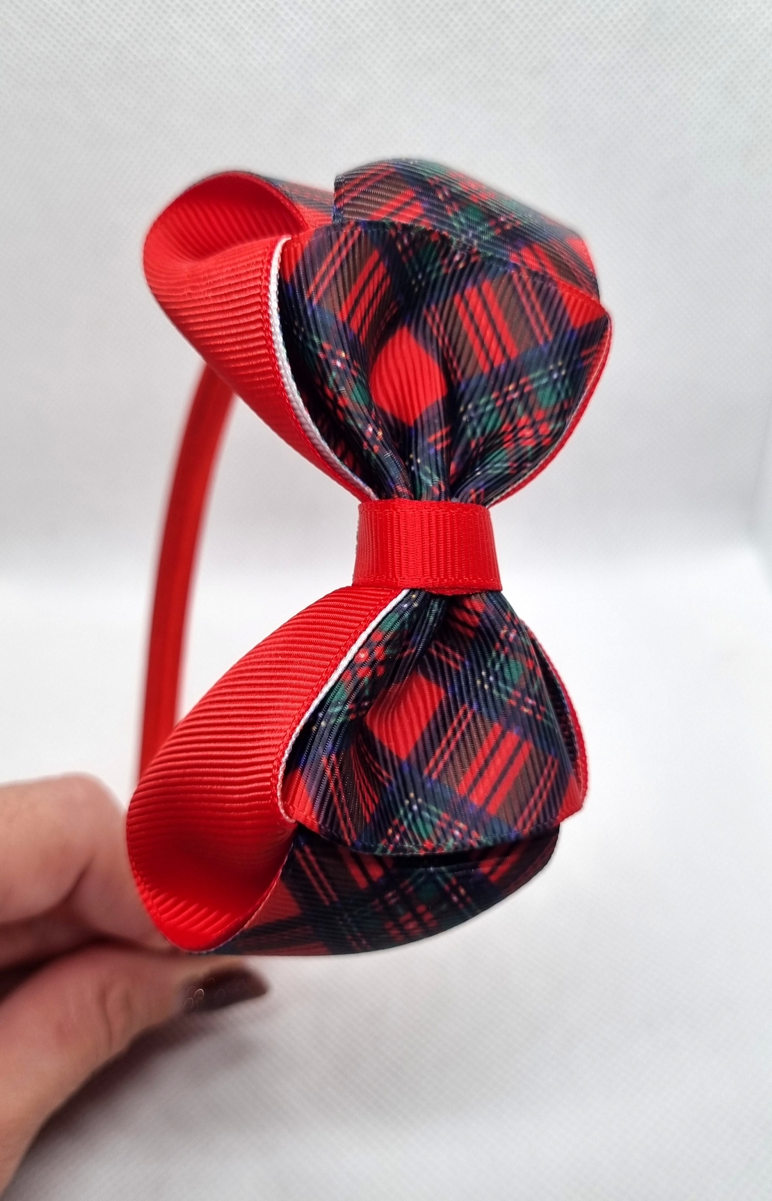 Диадема с коледна панделка |