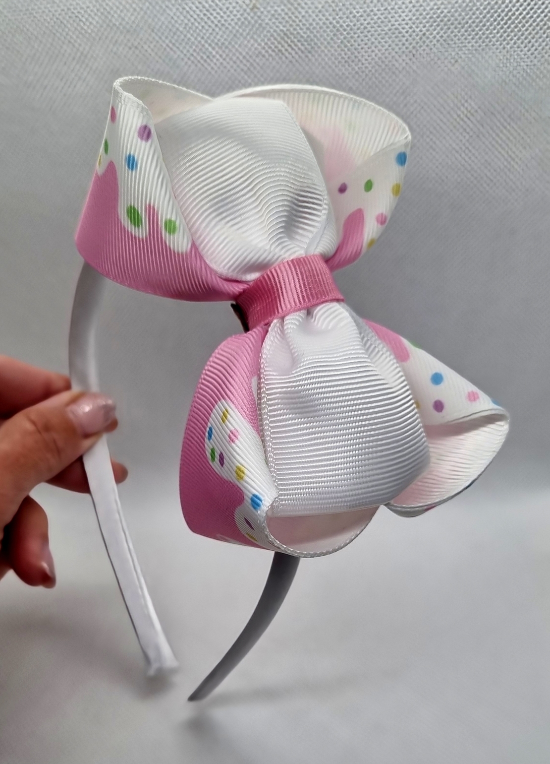 Ръчно изработен детскa диадемa с голяма панделка