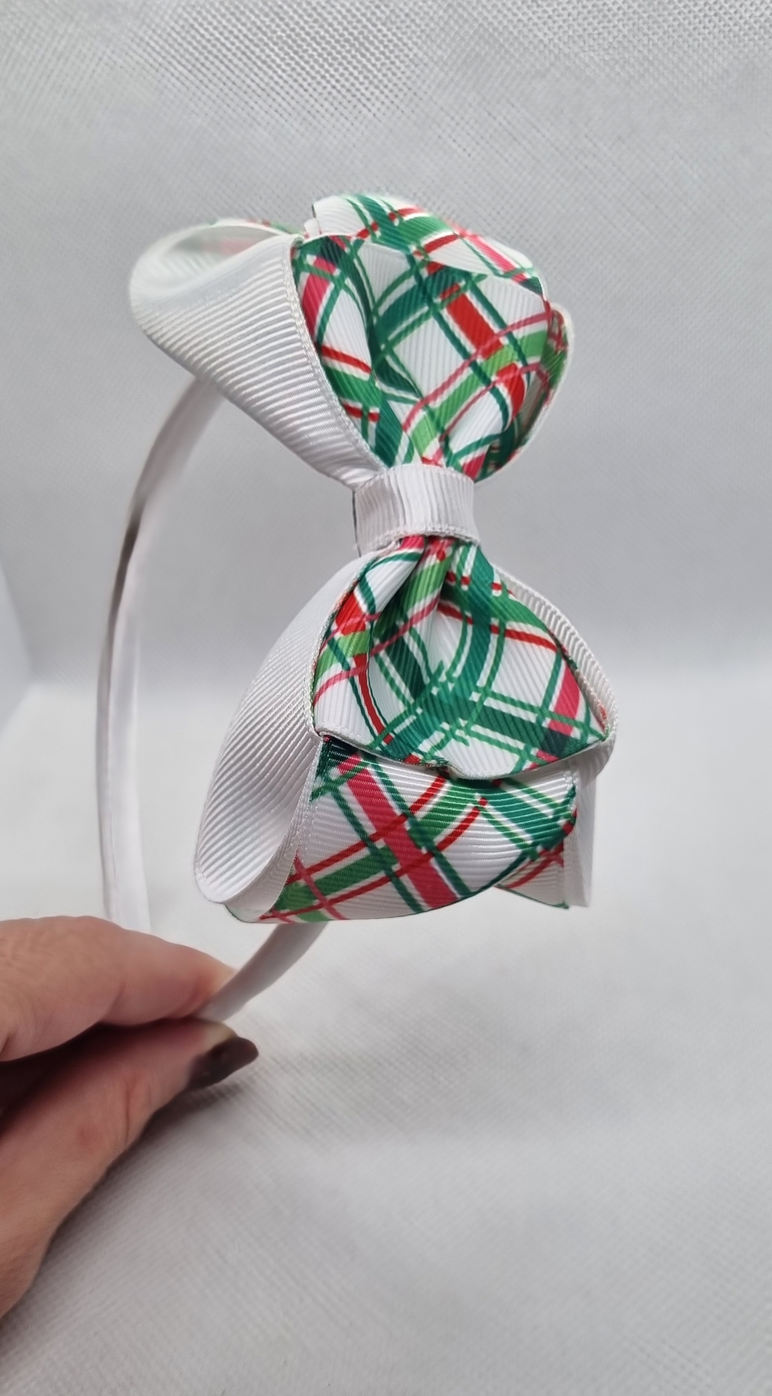 Диадема с коледна панделка |