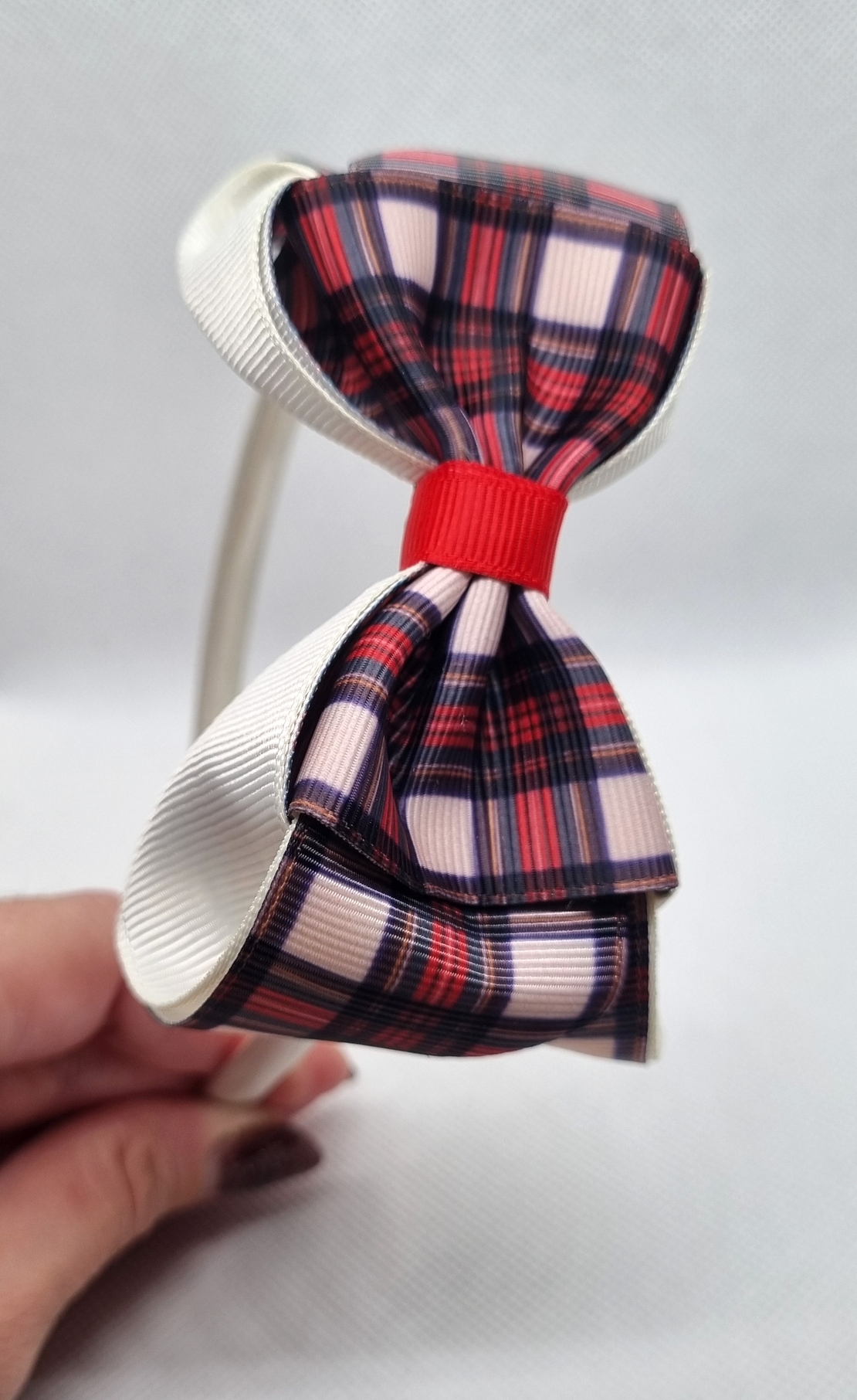 Диадема с коледна панделка |