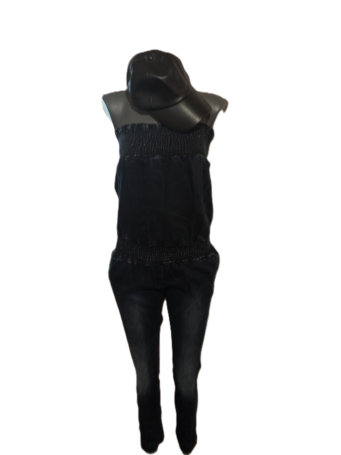 Дамски дънков гащеризон -Basic Style /L/ размер