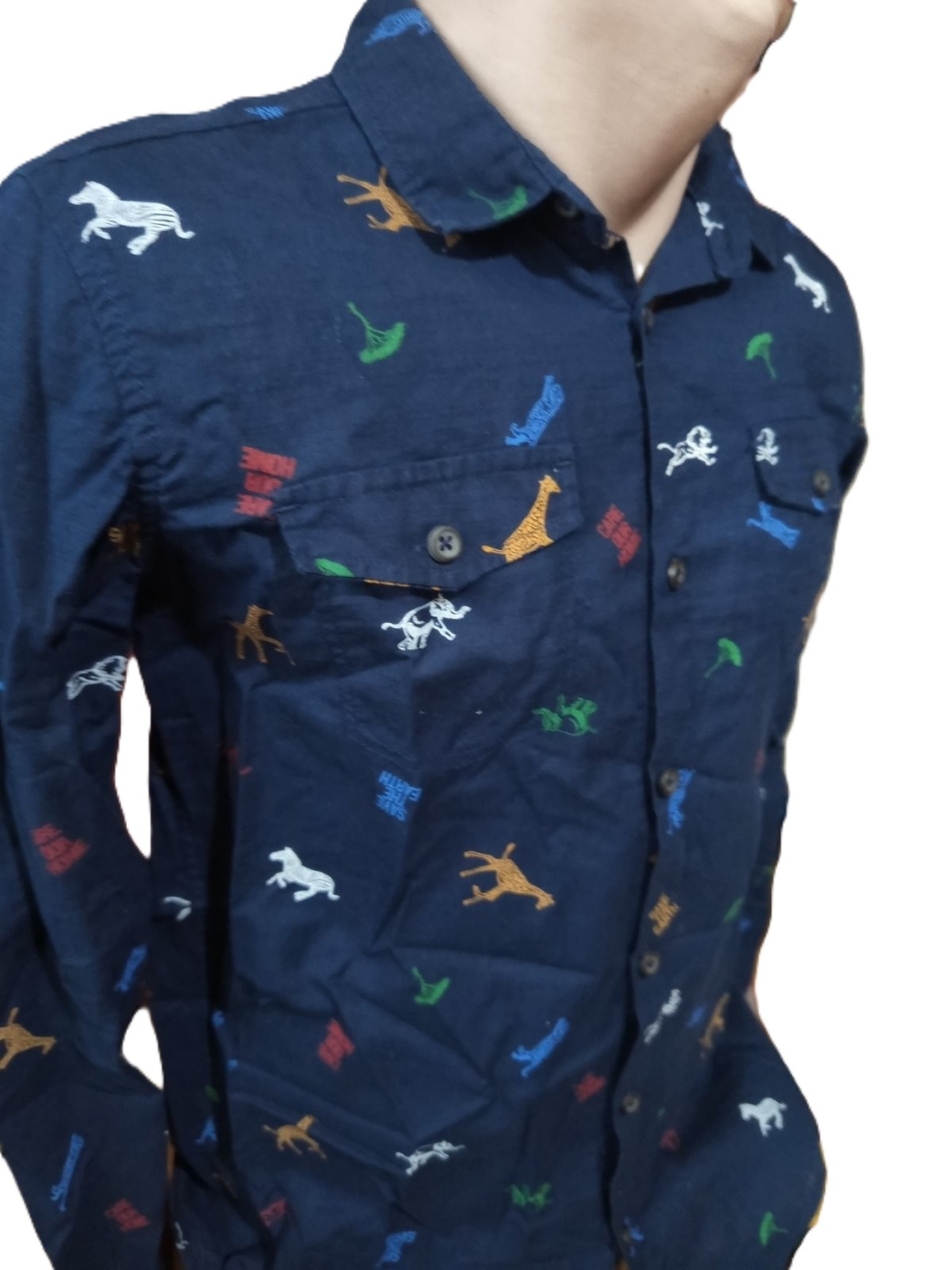 Шарена риза за момчета –спортно–елегантен стил LS 146/152