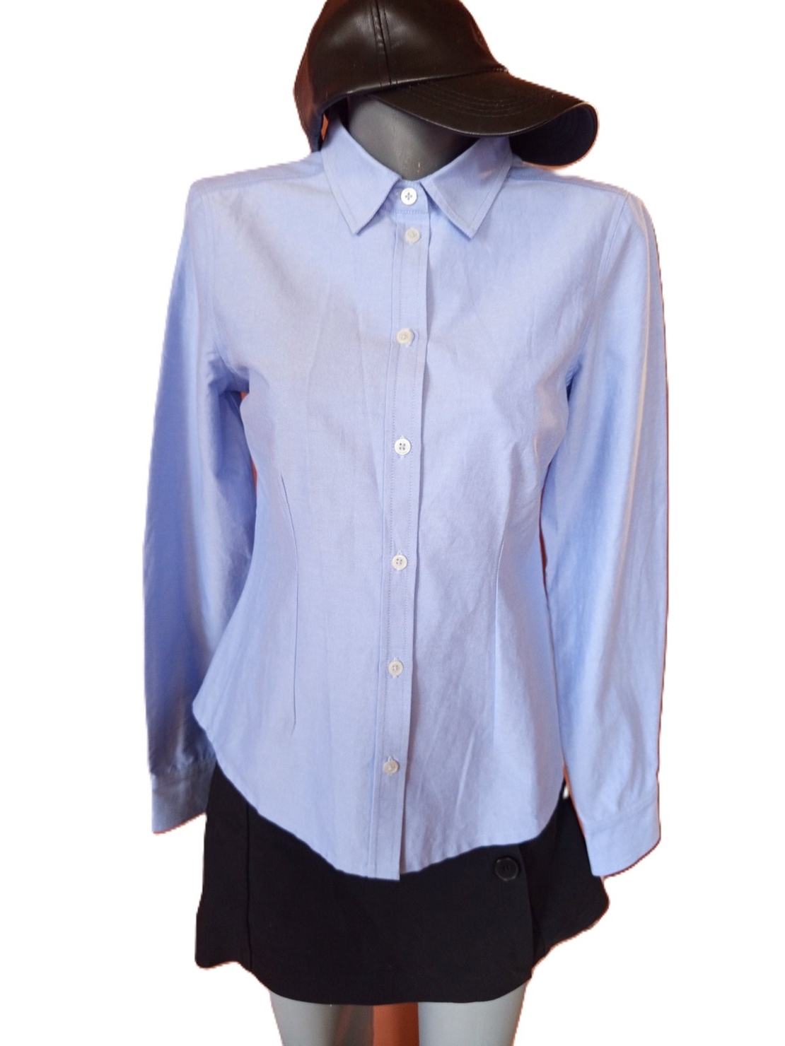 Елегантна синя риза с дълъг ръкав -М