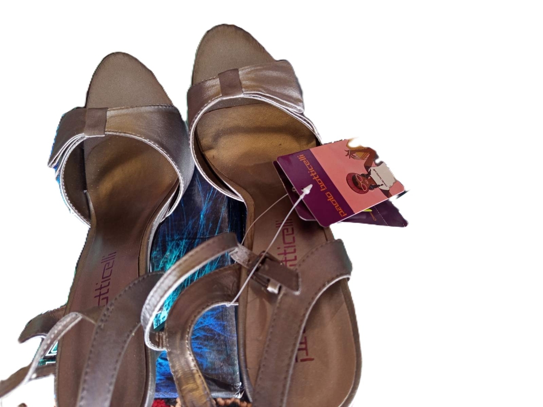 Дамски сиви сандали с  фейшън панделка 40 № Последни бройки