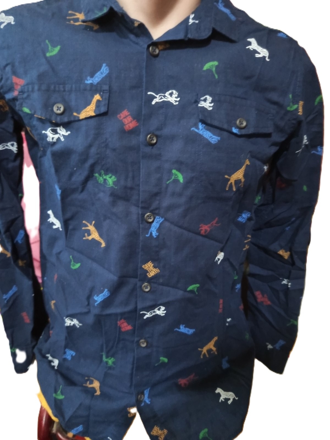 Шарена риза за момчета –спортно–елегантен стил LS 146/152