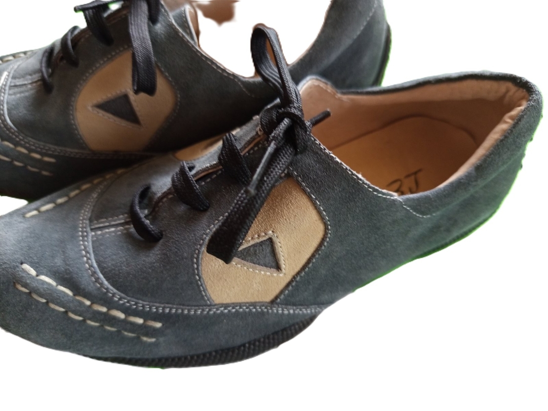 Сиви детски обувки изключителен дизайн №31 –32№ шити и лепени