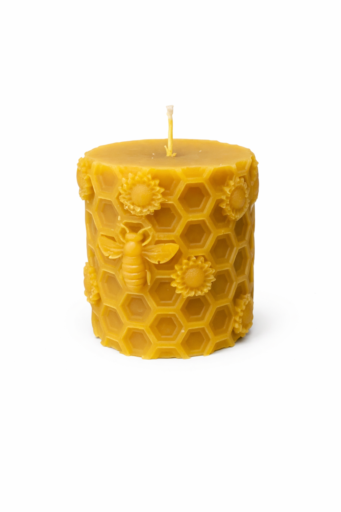 Свещ от пчелен восък Слънчогледова