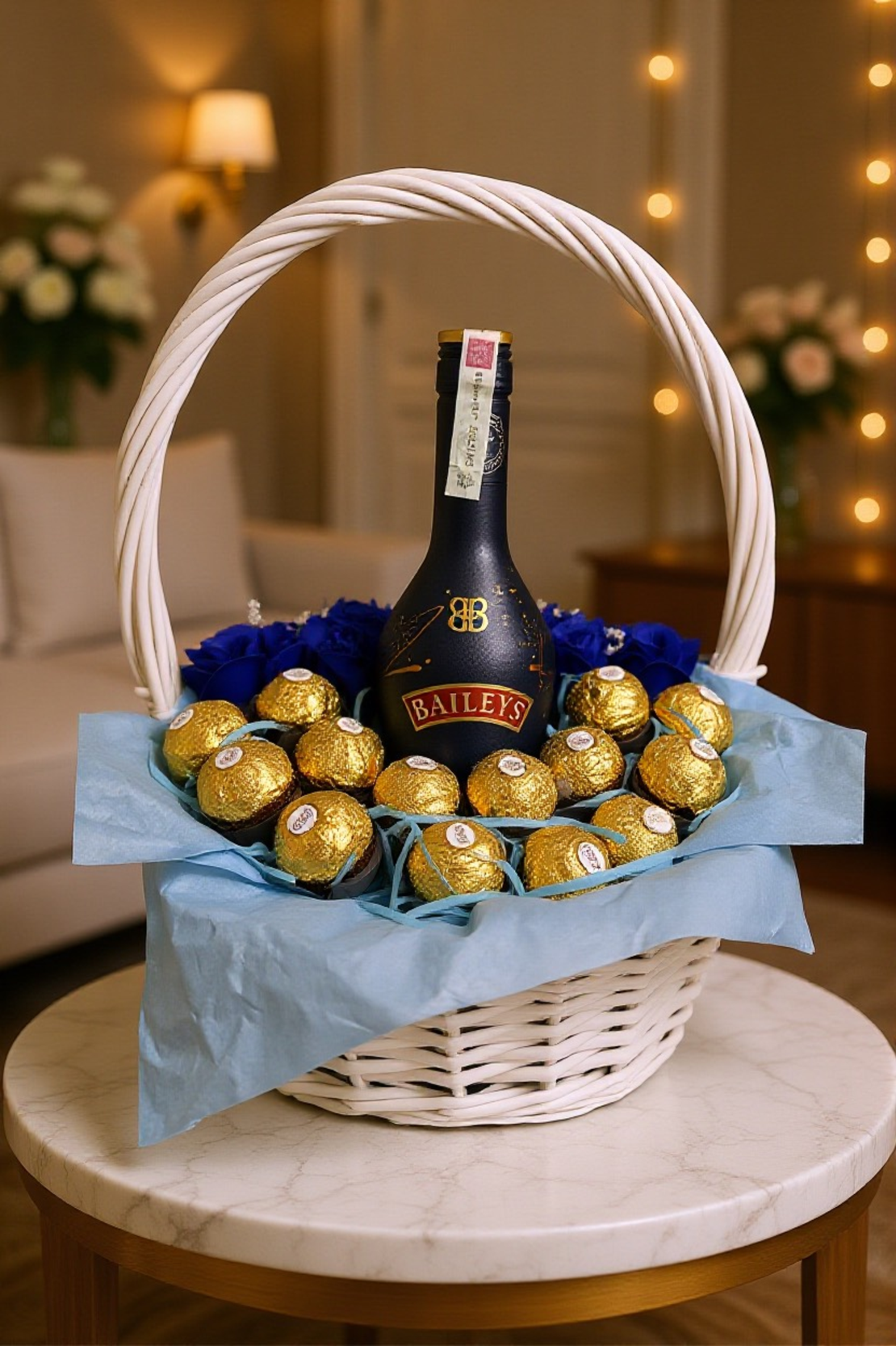 Подаръчна Кошница Синя Целувка