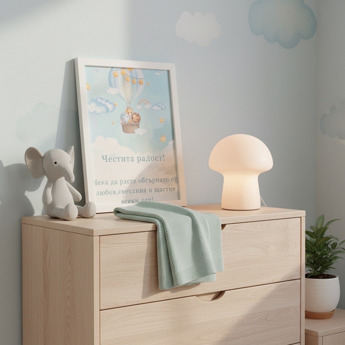 Персонализирана Рамка Новородено Бебе