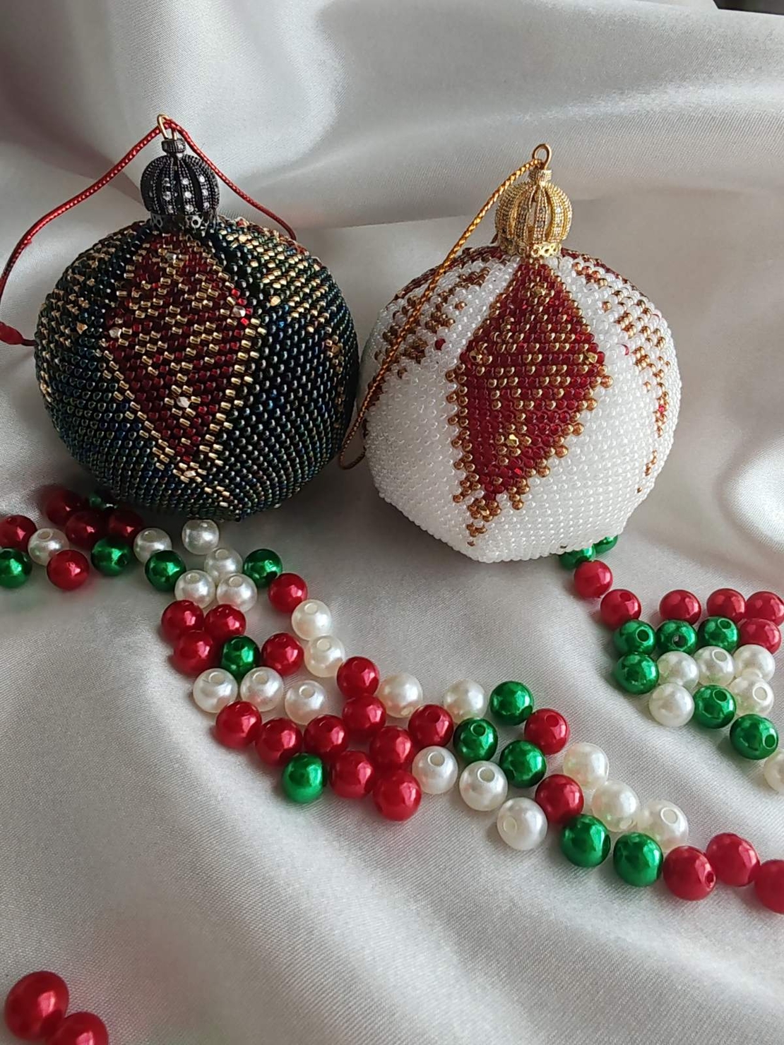 Коледна топка плетена