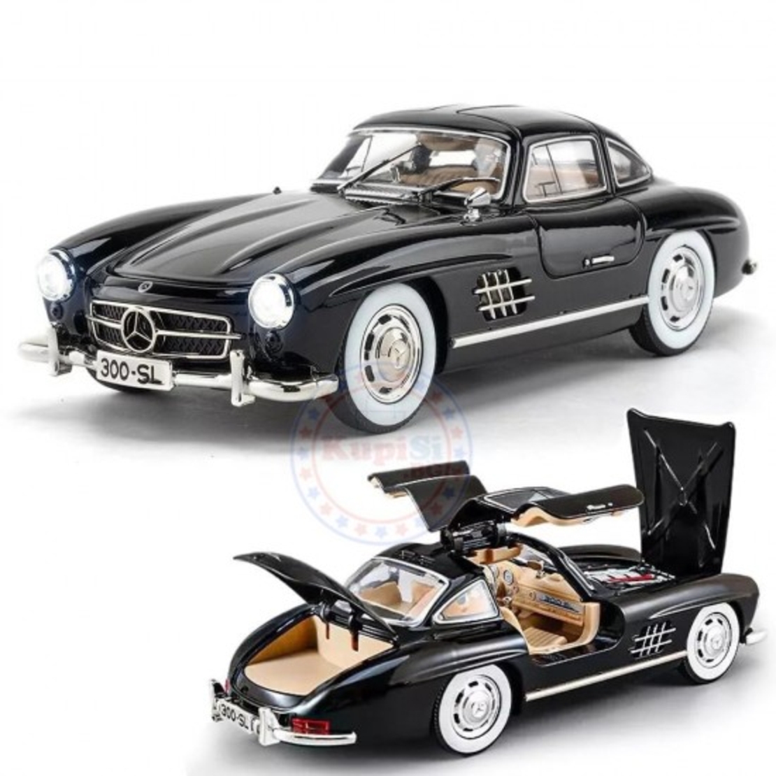 Метална кола с отварящи се врати светлини и звуци Mercedes 300 SL 1:24