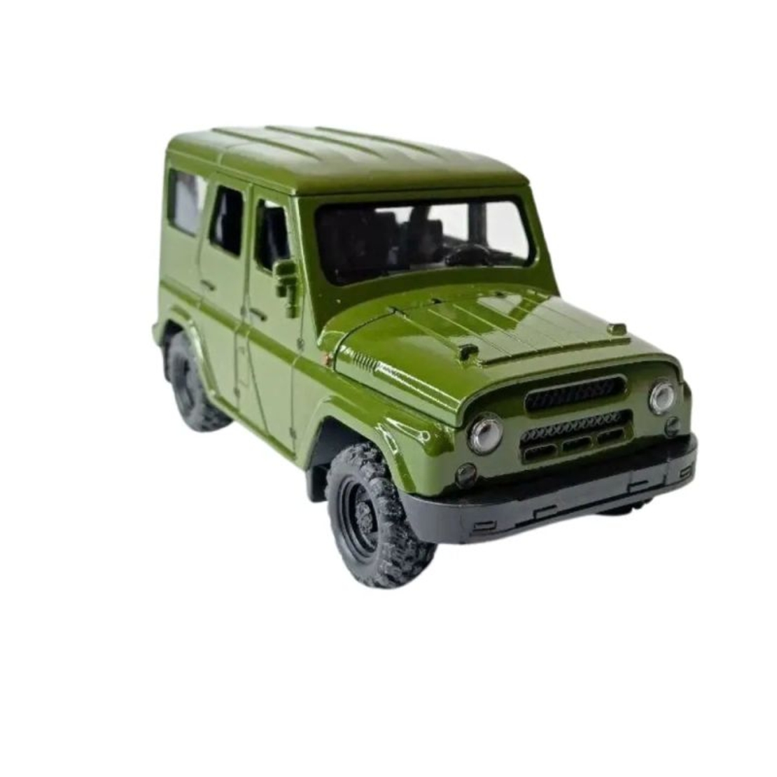 Метален джип с отварящи се врати капаци светлини и звуци UAZ 469 1:18