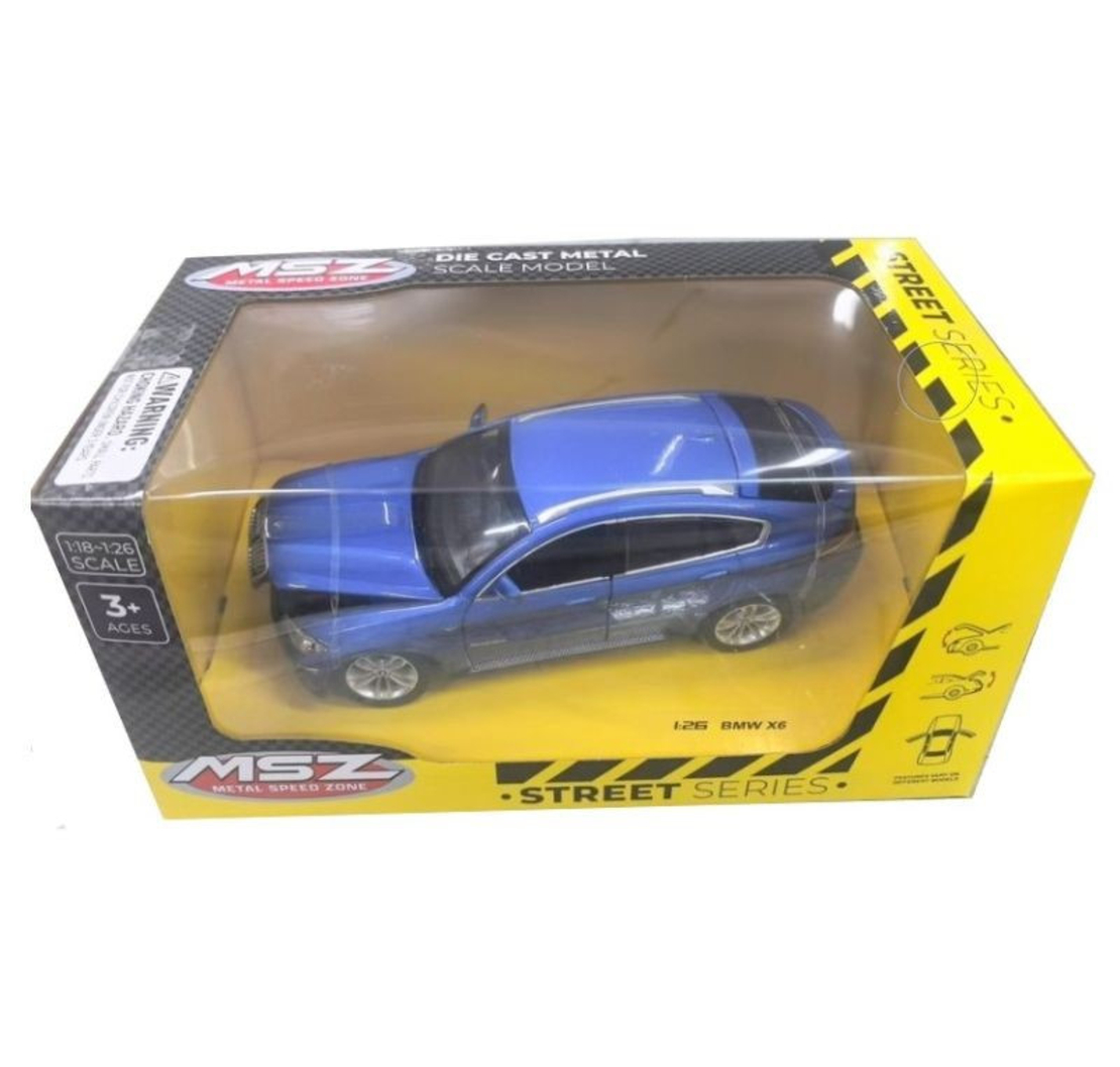 Метална кола с отварящи се врати и капаци MSZ BMW X6 1:24