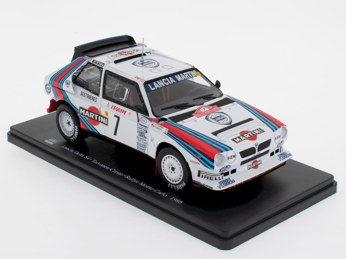 Метална кола Lancia Delta S4 - Rallye Monte - Carlo 1986 - Altaya 1:24