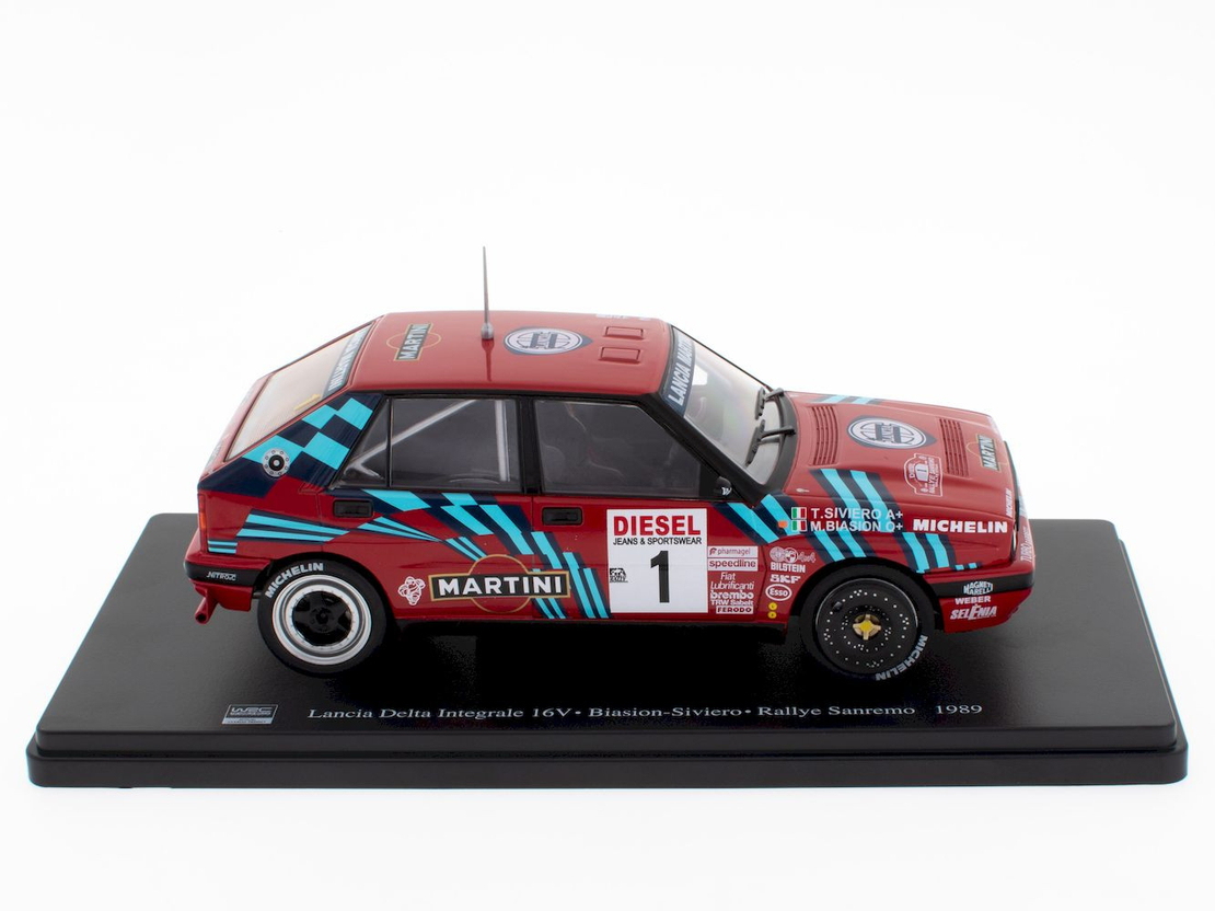 Метална кола Lancia Delta Integrale 16V - Rallye Sanremo 1989 Altaya 1:24